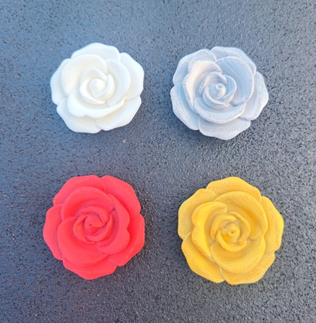 Posavino - Jamón, vino, y arte 6 SET DE 4 ROSAS DECORATIVAS - Imagen 6